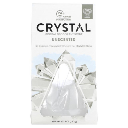 Crystal Body Deodorant, 미네랄 데오드란트 스톤, 무향, 140g(5oz)