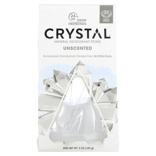 Crystal Body Deodorant, 미네랄 데오드란트 스톤, 무향, 140g(5oz)