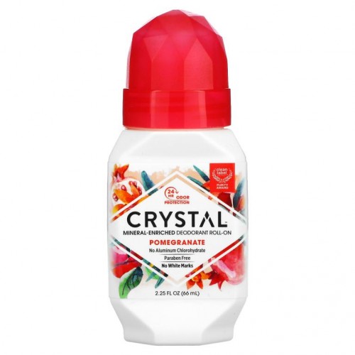 Crystal Body Deodorant, 천연 데오드란트 롤-온, 석류, 2.25 fl oz(66 ml)