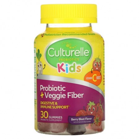 Culturelle, 어린이용, 프로바이오틱 구미젤리, 베리 블라스트 맛, 하루 1회 섭취하는 구미젤리 30개