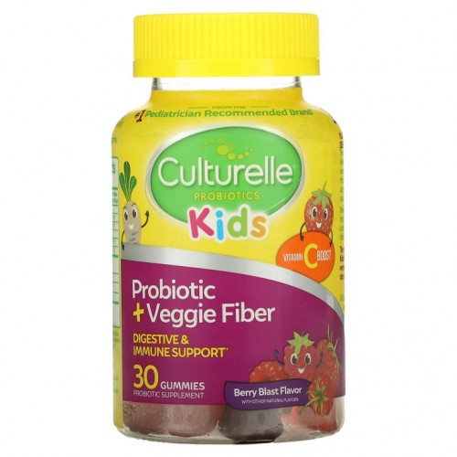Culturelle, 어린이용, 프로바이오틱 구미젤리, 베리 블라스트 맛, 하루 1회 섭취하는 구미젤리 30개