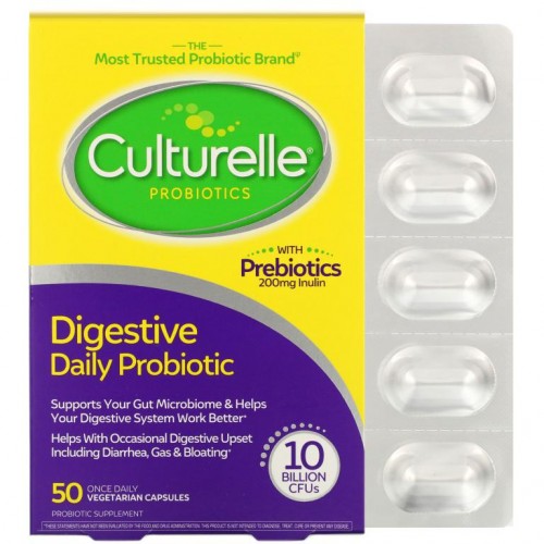 Culturelle, 프로바이오틱, 소화를 돕는 데일리 프로바이오틱, 100억 CFU, 하루에 한 번 먹는 베지 캡슐 50정