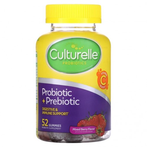 Culturelle, 프로바이오틱 + 프리바이오틱 구미젤리, 혼합 베리, 구미젤리 52개