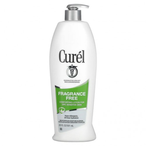 Curel, 무향, 건조하고 민감한 피부를 위한 컴포팅 로션, 20fl oz(591ml)