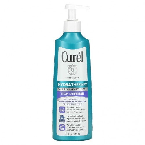 Curel, Hydra Therapy, 웻 스킨 모이스처라이저, Itch Defense, 12fl oz(354ml)
