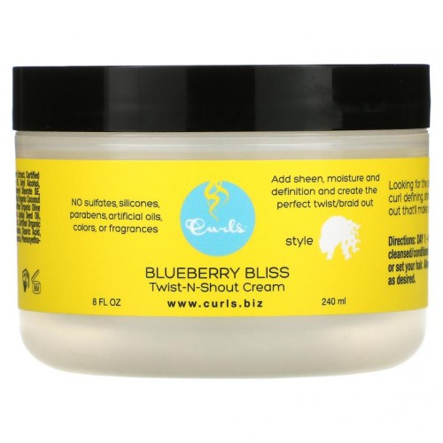 Curls, 블루베리 블리스, 트위트스앤샤우트 크림, 240ml(8fl oz)