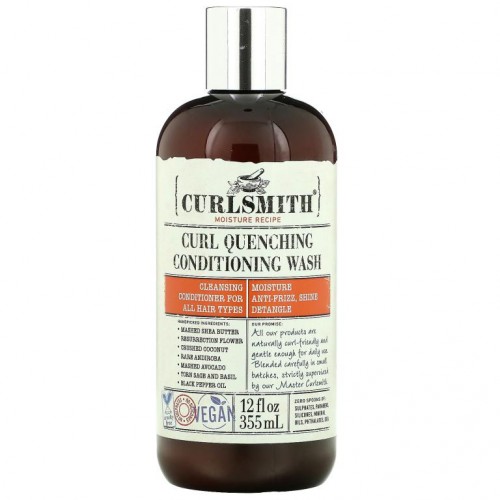 Curlsmith, 컬 퀜칭 컨디셔닝 워시, 모든 모발 유형, 355ml(12fl oz)