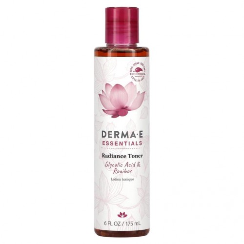 DERMA E, 에센셜, 래디언스 토너, 글리콜릭산과 루이보스, 6 fl oz (175 ml)