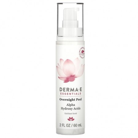 DERMA E, 오버나이트 필, 얼굴 각질제거제, 2 fl oz(60 ml)