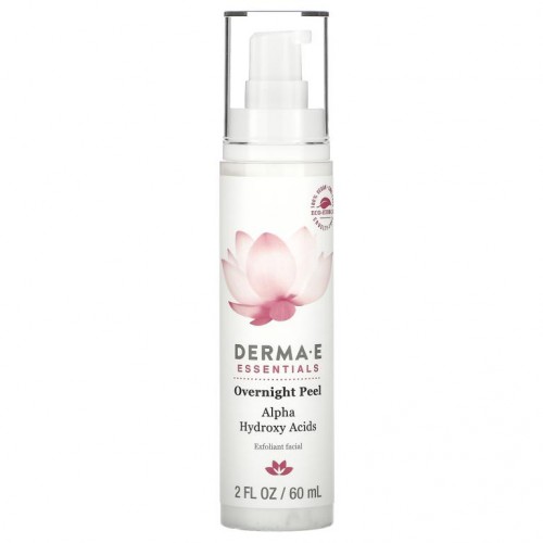 DERMA E, 오버나이트 필, 얼굴 각질제거제, 2 fl oz(60 ml)