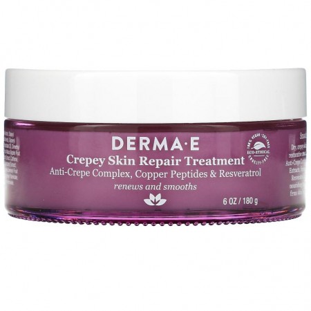 DERMA E, 크레피 스킨 리페어 트리트먼트, 180g(6oz)