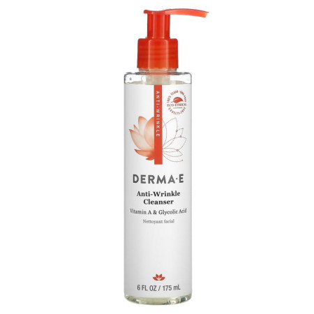 DERMA E, 안티-링클 파파야 포함된 비타민 에이 글리콜 클렌저, 6 액량 온스 (175 밀리리터)
