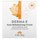 DERMA E, Acne Rebalancing Cream, 액티브 살리실릭애씨드, 56g(2oz)