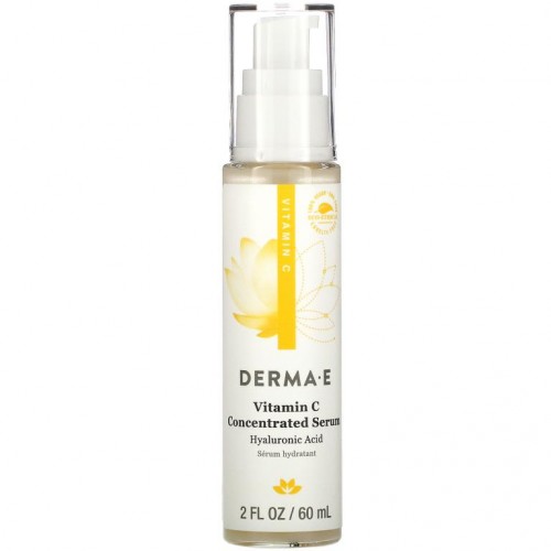 DERMA E, 비타민C 농축 세럼, 히알루론산, 60ml(2fl oz)