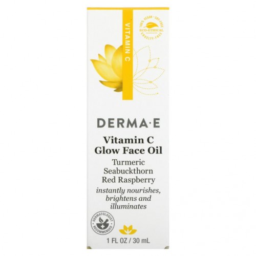 DERMA E, 비타민C 글로우 페이스 오일, 30ml(1fl oz)
