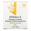 DERMA E, 비타민 C 인스턴트 라디언스 시트러스 페이셜 필, 56g(2oz)