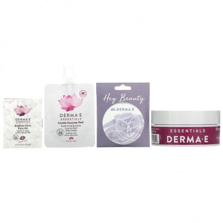 DERMA E, Essentials on the Go Kit, 4 Piece Kit