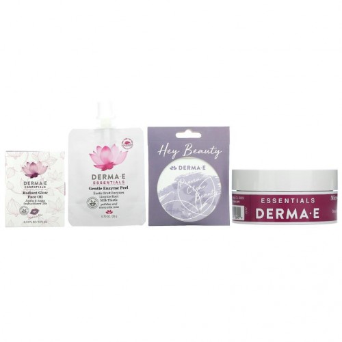 DERMA E, Essentials on the Go Kit, 4 Piece Kit