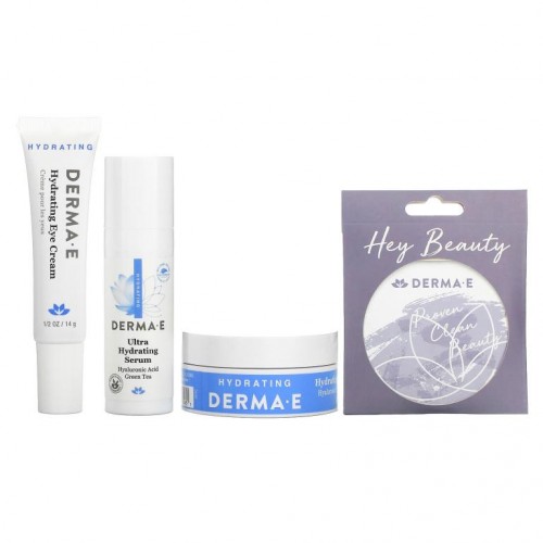 DERMA E, Hydrate & Go Kit, 4 Piece Kit