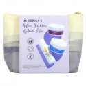 DERMA E, Refine, Brighten, Hydrate & Go Kit, 4 Piece Kit
