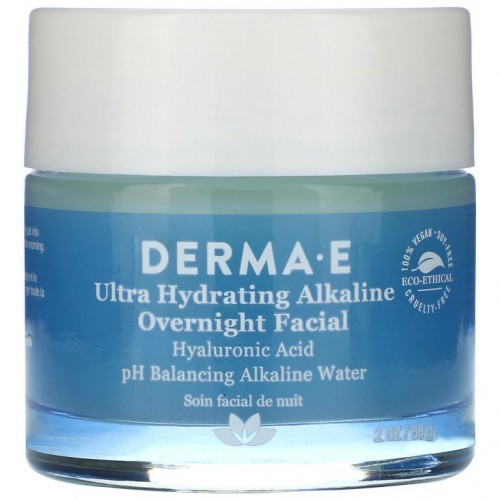 DERMA E, Ultra Hydrating Alkaline Overnight Facial, 2 oz (56 g)