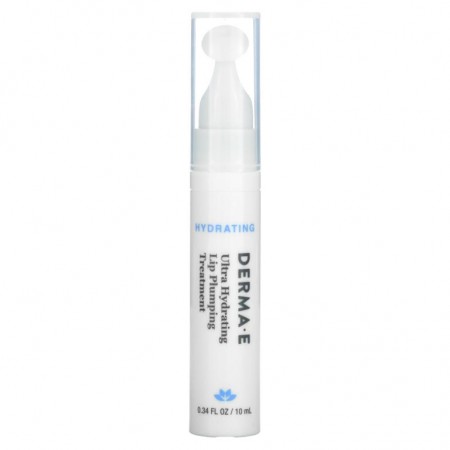 DERMA E, 울트라 하이드레이팅 립 플럼핑 트리트먼트, 10ml(0.34fl oz)
