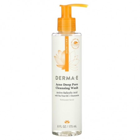 DERMA E, 애크네 딥 포어 클렌징 워시, 175ml(6fl oz)