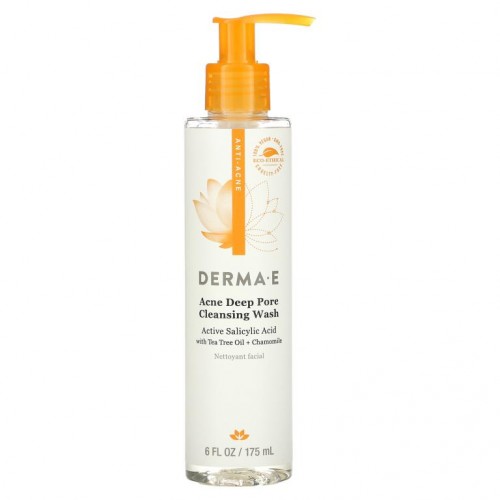DERMA E, 애크네 딥 포어 클렌징 워시, 175ml(6fl oz)