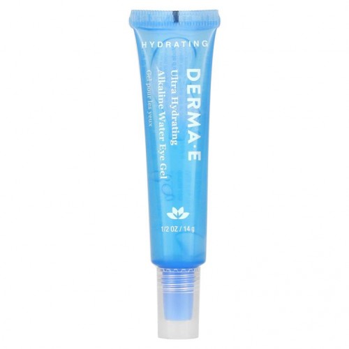 DERMA E, 울트라 하이드레이팅 알칼리수 아이 젤, 히알루론산 & pH-밸런싱 알칼리수 함유, 0.5oz(14g)