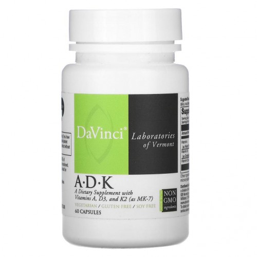 DaVinci Laboratories of Vermont, A-D-K, 캡슐 60정