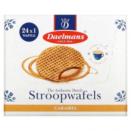 Daelmans, 스트룹와플, 캐러멜, 와플 24개, 각 39g(1.38oz)