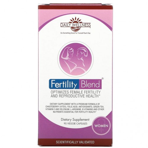 Daily Wellness Company, 여성용 Fertility Blend, 베지 캡슐 90정