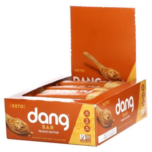 Dang, Keto Bar, 피넛버터, 바 12개, 개당 40g(1.4oz)