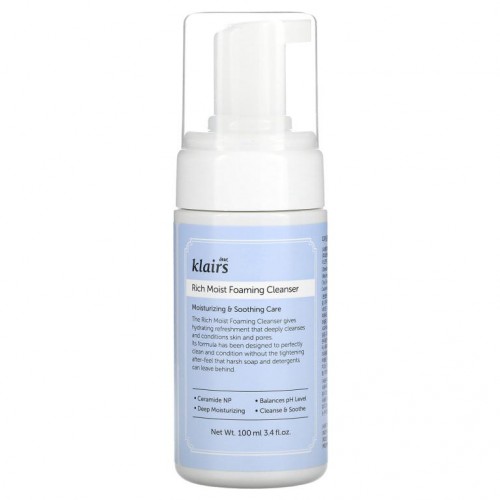 Dear, Klairs, 풍부한 수분 포밍 클린저, 3.4 fl oz (100 ml)