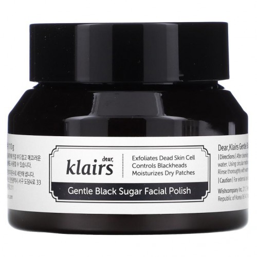Dear, Klairs, 젠틀 블랙 슈가 페이셜 폴리쉬, 110g(3.8oz)