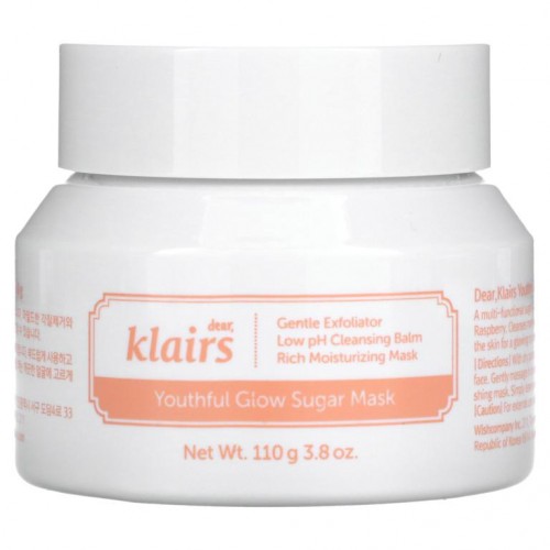 Dear, Klairs, 유스풀 글로우 슈가 뷰티 마스크, 110g(3.8oz)