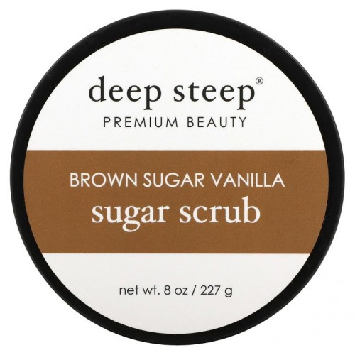 Deep Steep, 설탕 스크럽, 갈색 설탕 바닐라, 227g(8oz)
