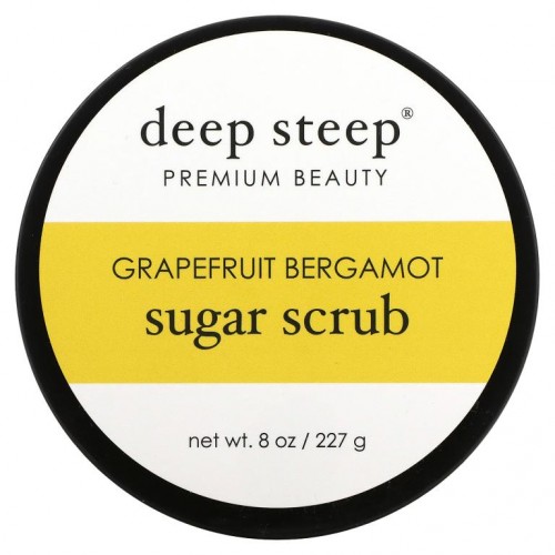 Deep Steep, 설탕 스크럽, 자몽 베르가모트, 227g(8oz)