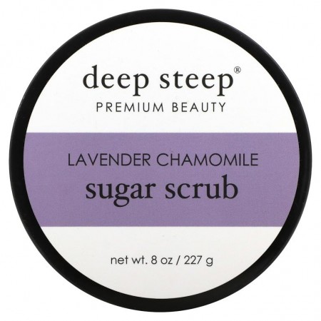 Deep Steep, 설탕 스크럽, 라벤더 카모마일, 227g(8oz)