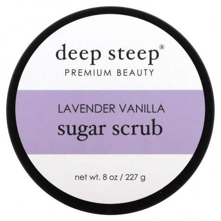 Deep Steep, 설탕 스크럽, 라벤더 바닐라, 227g(8oz)