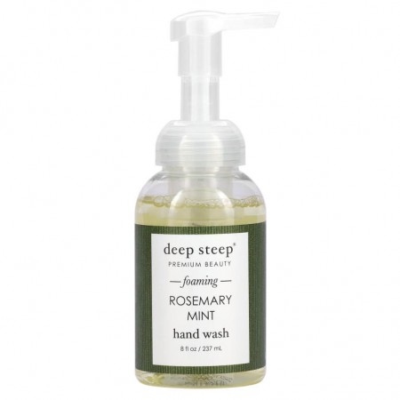 Deep Steep, 거품이 나는 핸드 워시, 로즈메리 민트, 237ml(8fl oz)