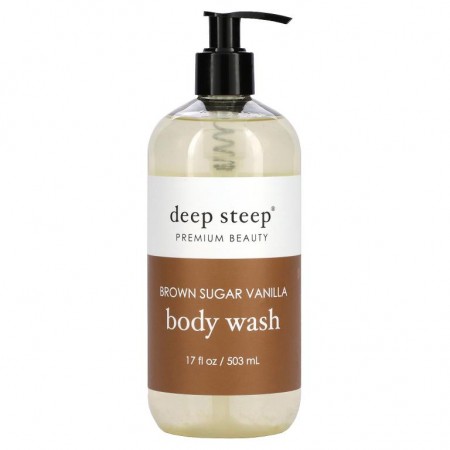 Deep Steep, 바디 워시, 브라운 슈가 바닐라, 503ml(17fl oz)