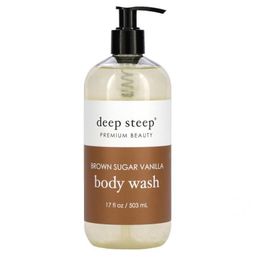 Deep Steep, 바디 워시, 브라운 슈가 바닐라, 503ml(17fl oz)