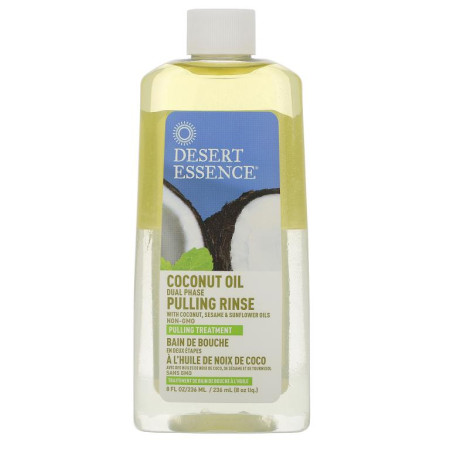 Desert Essence, 코코넛 오일 듀얼 페이스, 풀링 린스, 236ml(8fl oz)