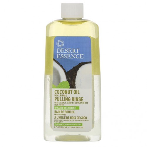Desert Essence, 코코넛 오일 듀얼 페이스, 풀링 린스, 236ml(8fl oz)