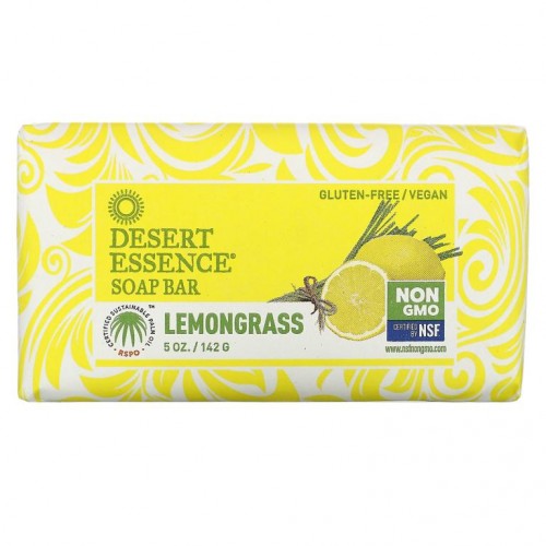 Desert Essence, 막대비누, 레몬그라스, 5 온스 (142 그램)