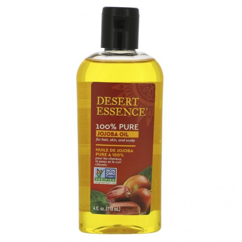 Desert Essence, 100% 순수 호호바 오일, 118ml(4fl oz)