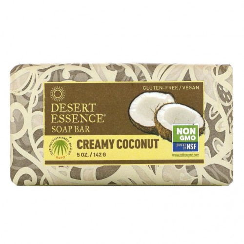 Desert Essence, Desert Essence, 비누, 크리미 코코넛, 142g (5 oz)