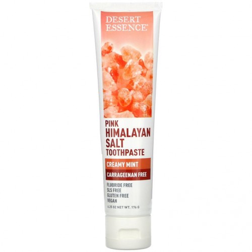 Desert Essence, Pink Himalayan Salt Toothpaste, Creamy Mint, 6.25 oz (176 g)