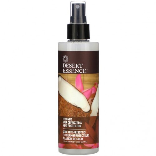 Desert Essence, 코코넛 헤어 디프리저& 히트 프로텍터, 8.5 fl oz (237 ml)